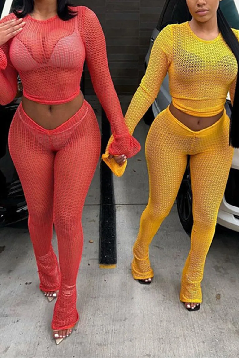UK0472 Mesh Shirt and Pants Set