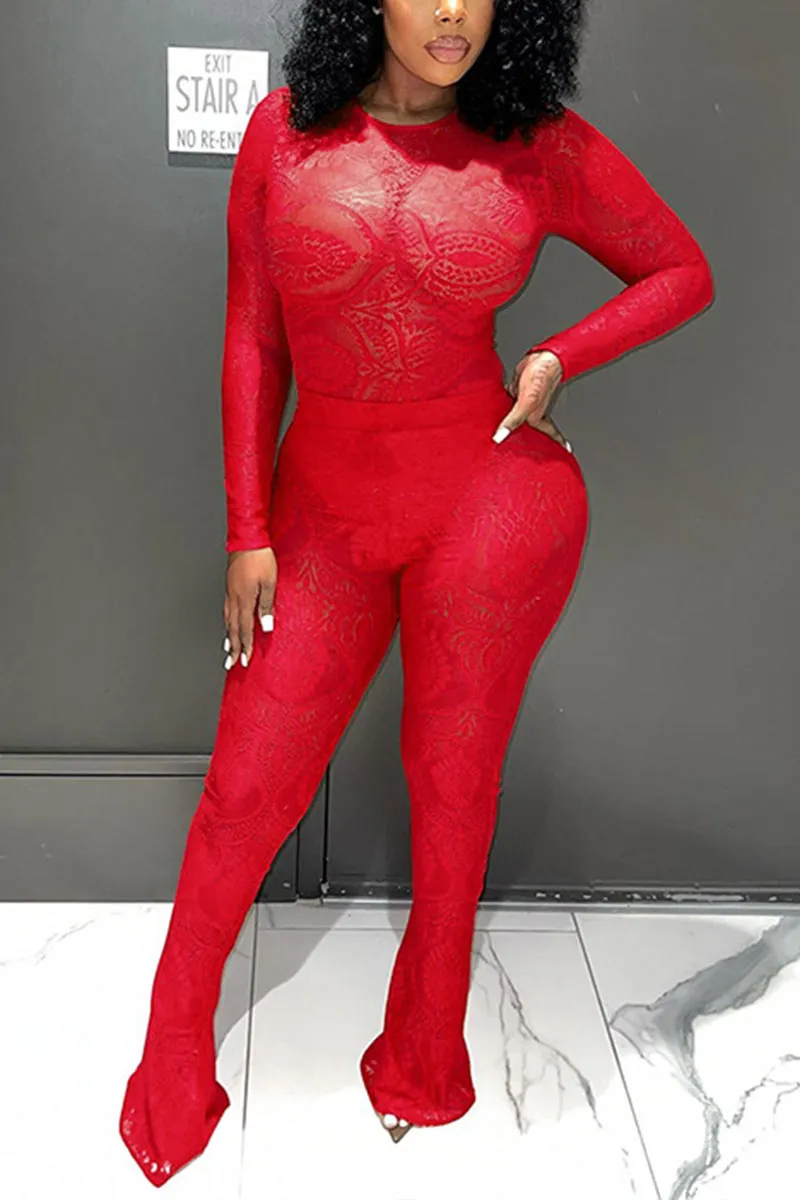 UM0001 Lace Bodysuit and Leggings Set
