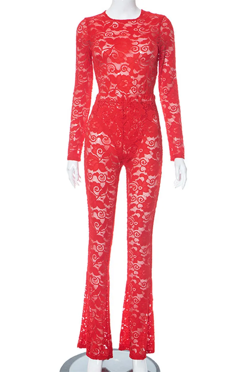 UM0001 Lace Bodysuit and Leggings Set