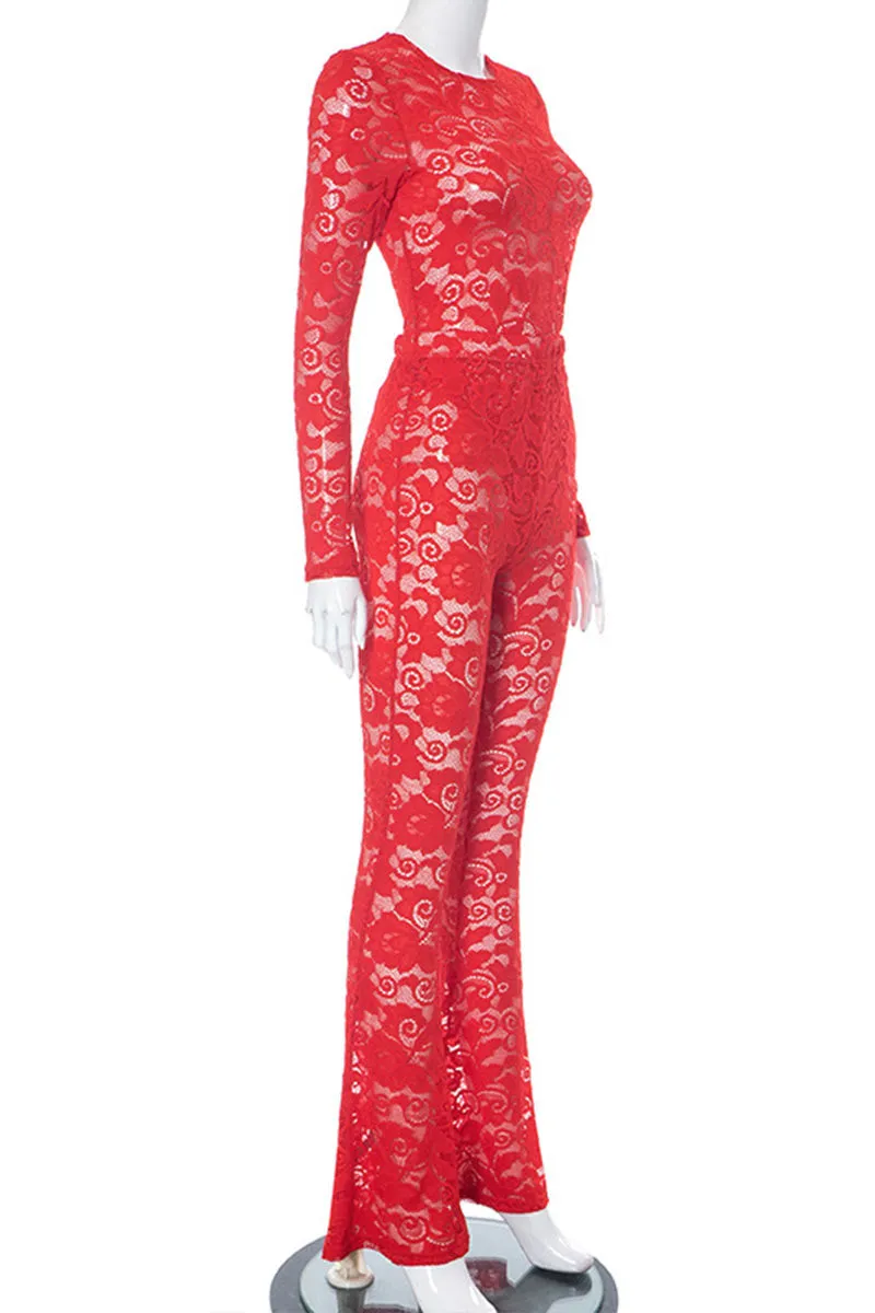 UM0001 Lace Bodysuit and Leggings Set
