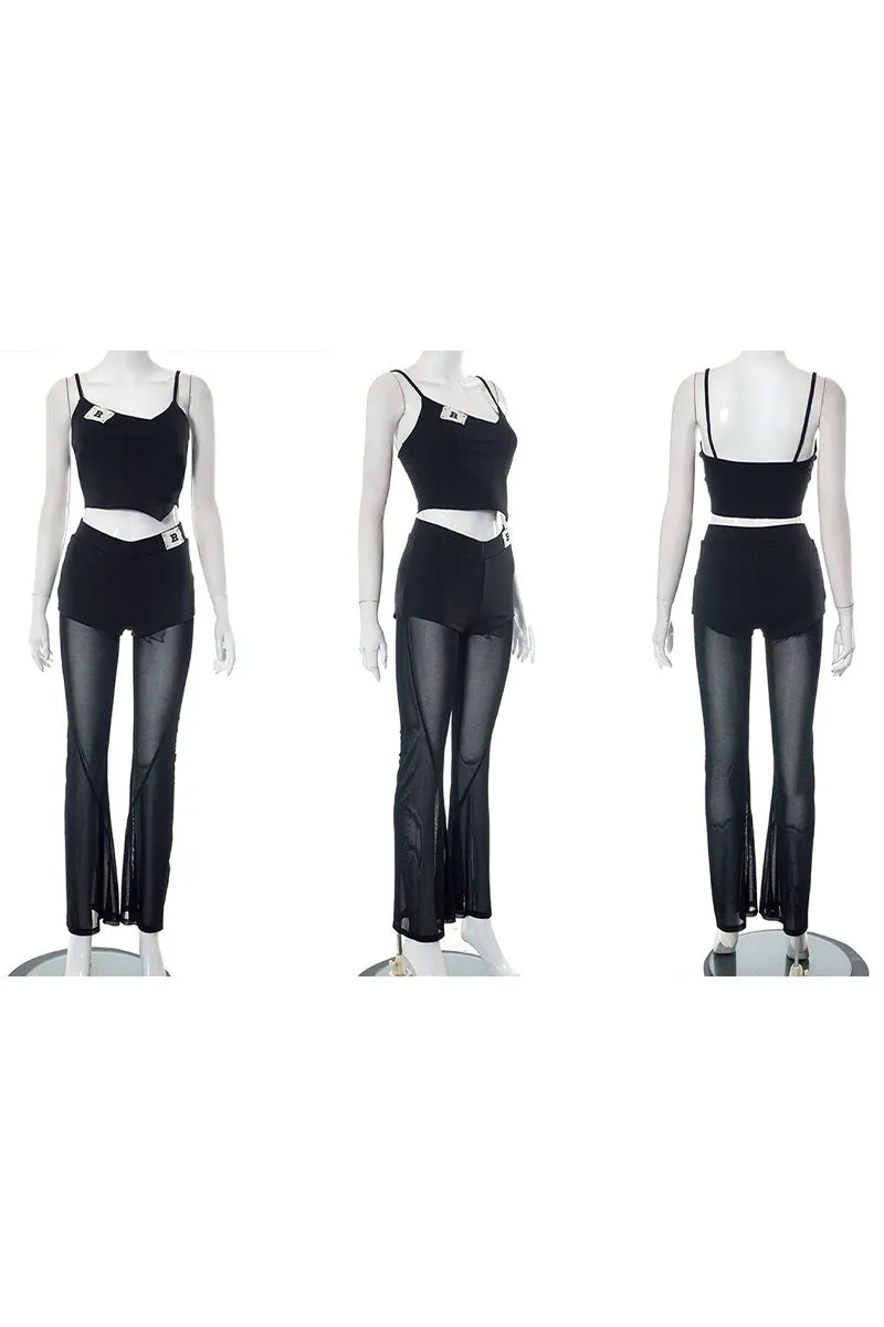 UM0439 Cami Top and Mesh Pants Set