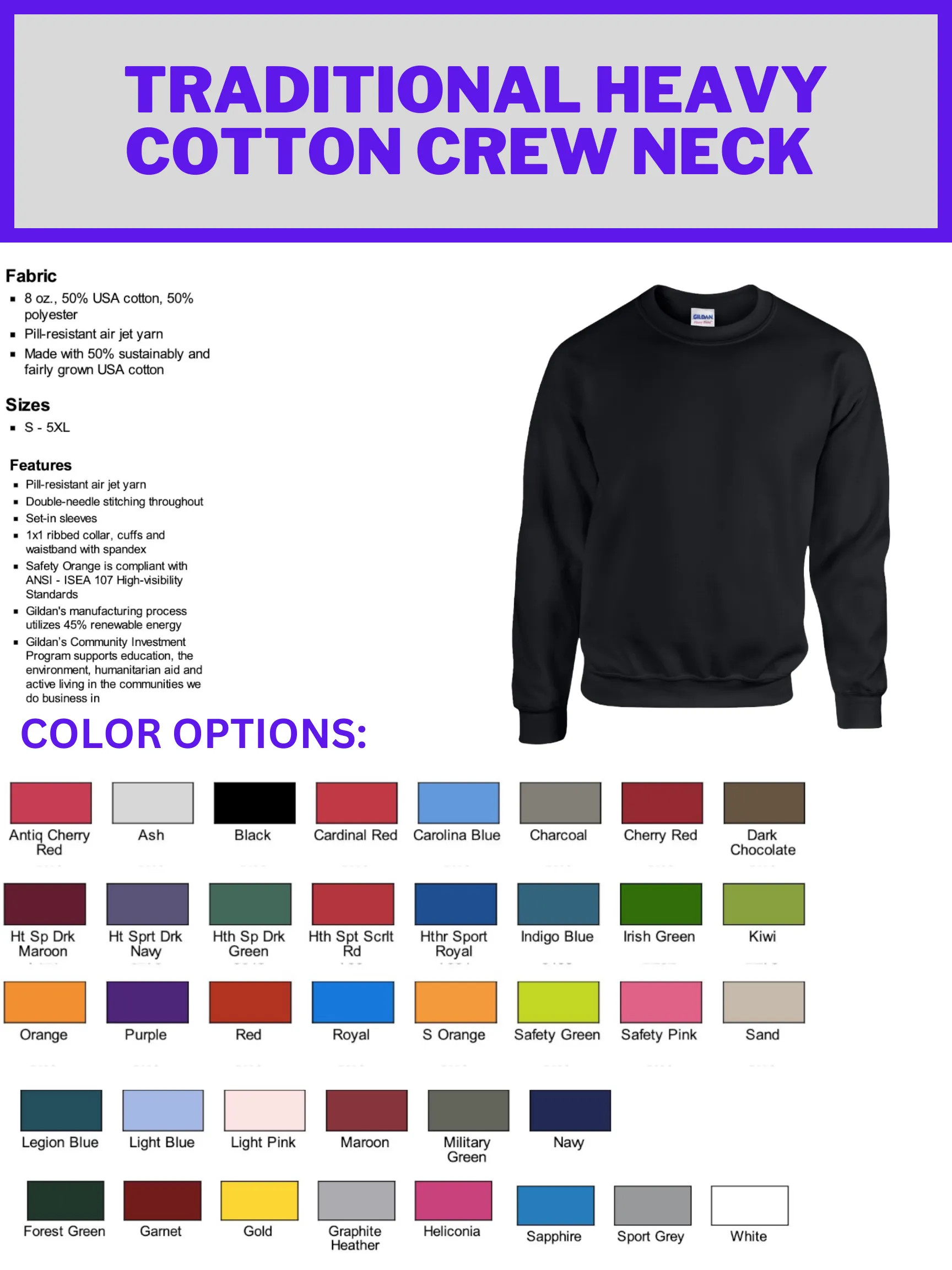 Unisex Crew Necks (Embroidered)