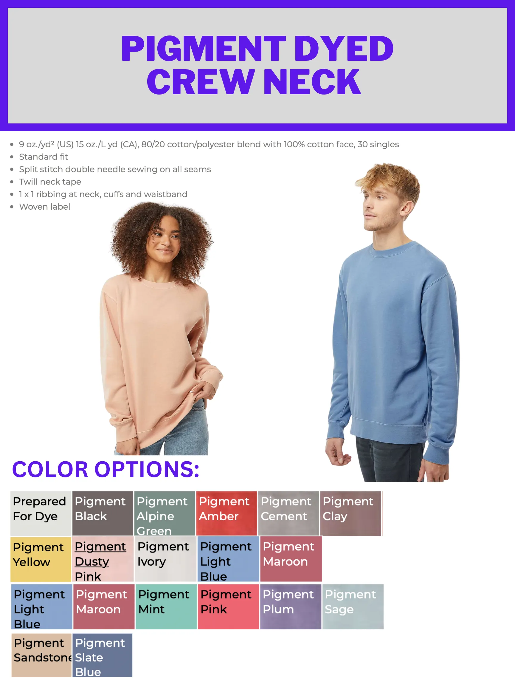 Unisex Crew Necks (Embroidered)