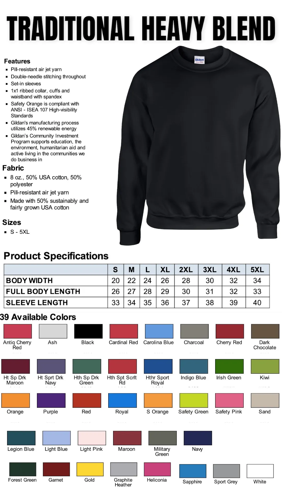 Unisex Crew Necks (Embroidered)