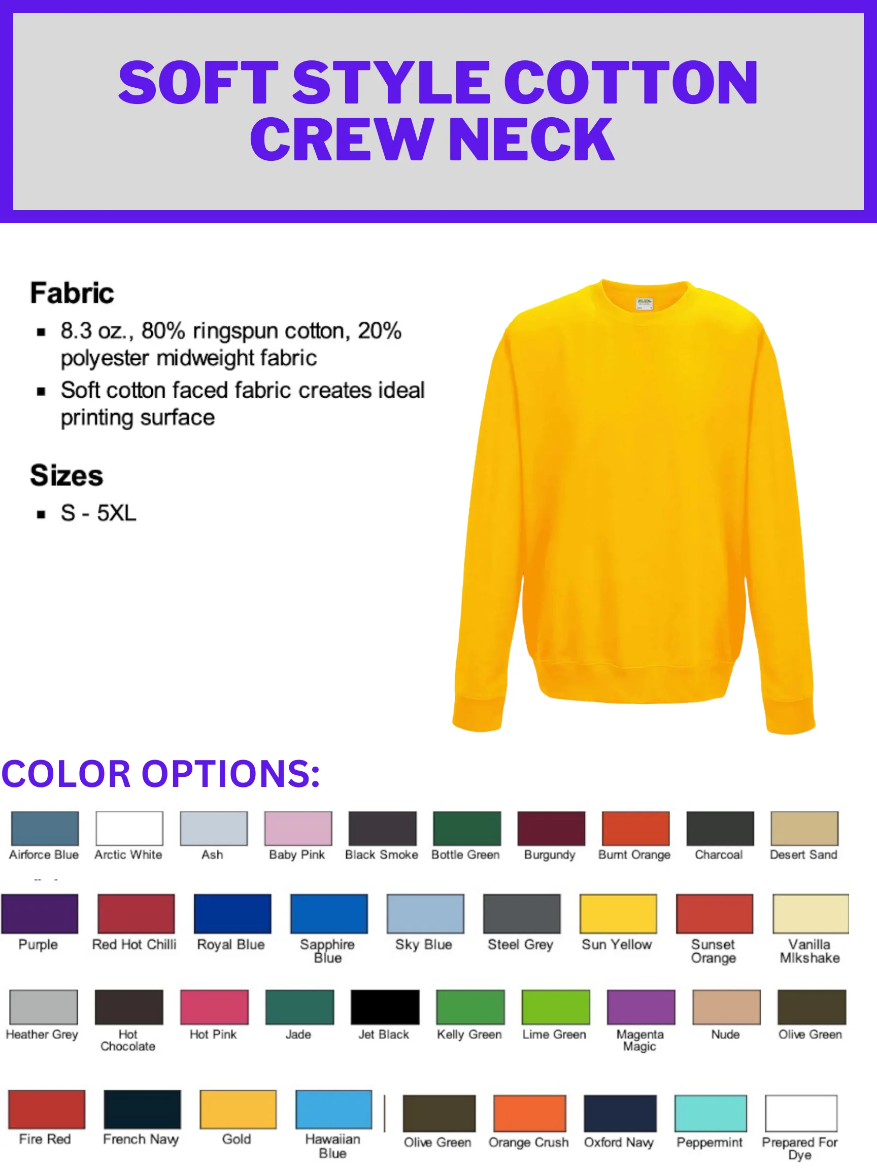 Unisex Crew Necks (Embroidered)