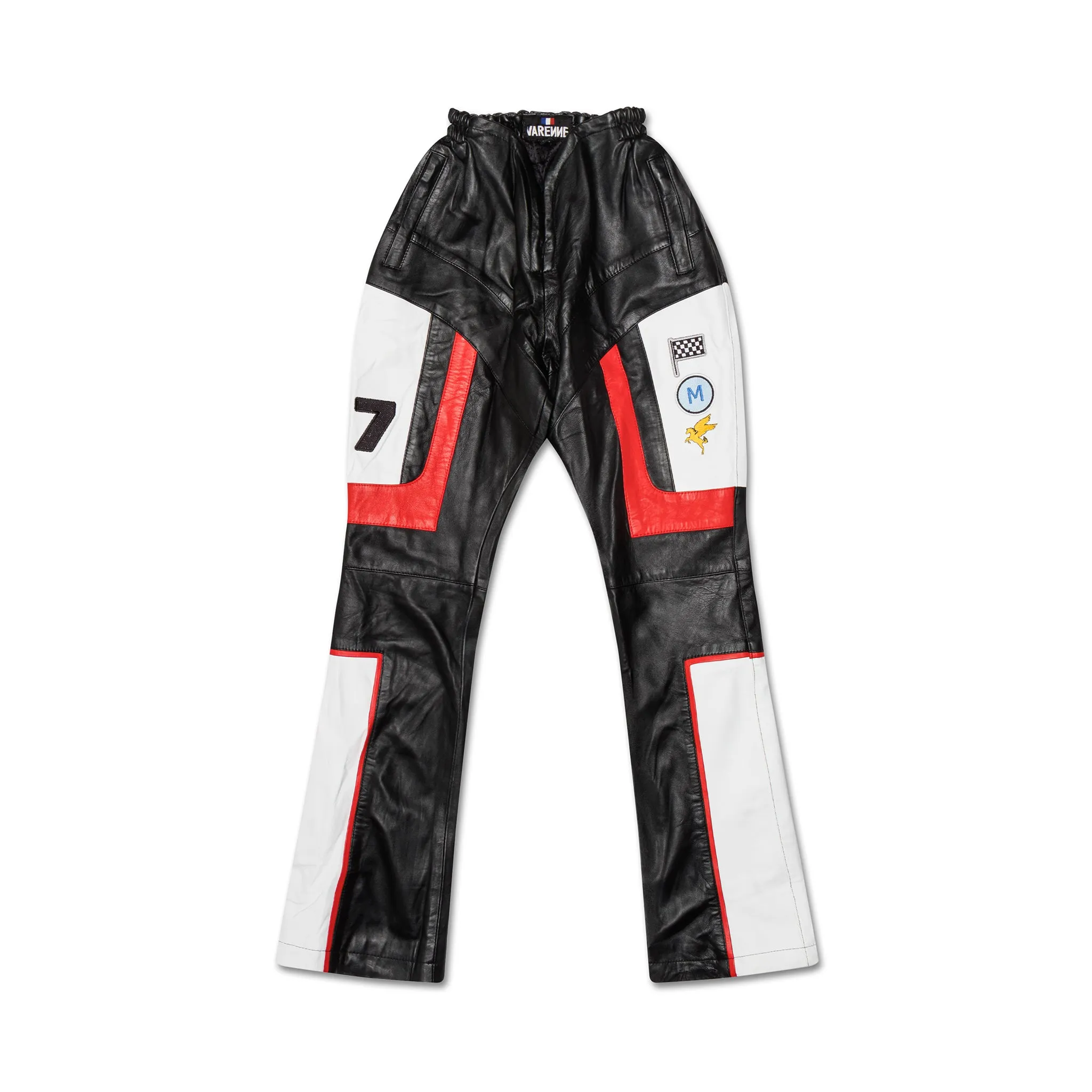 V CUT Moto Leather Pants Red