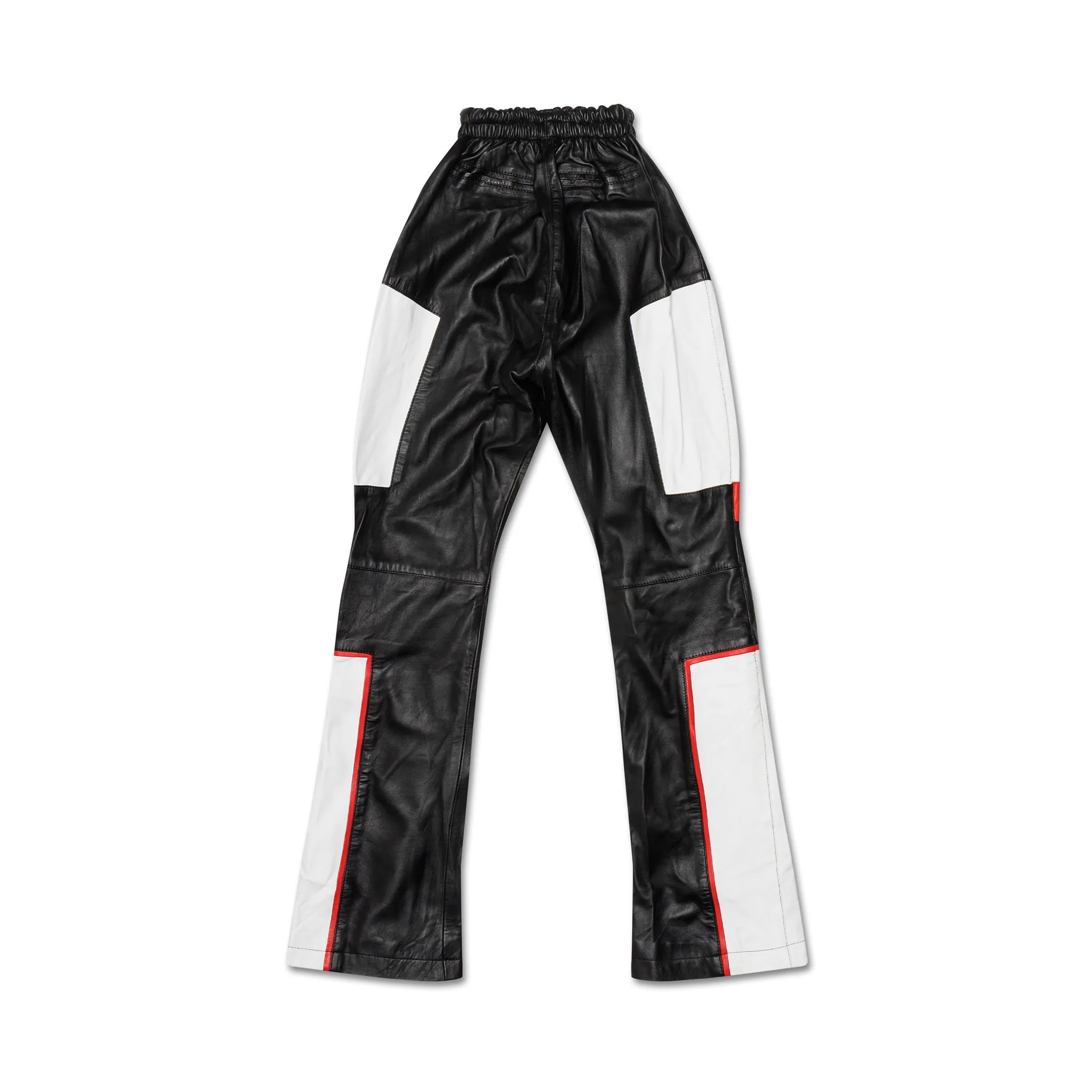V CUT Moto Leather Pants Red