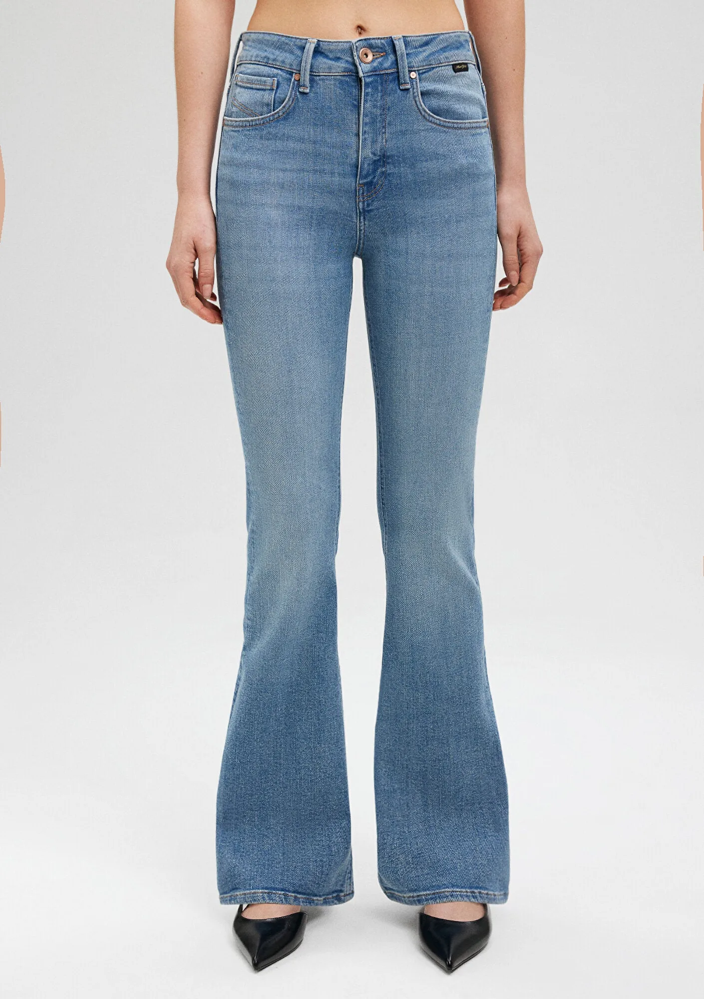 Valenti Mid Gold Denim Jean Pants