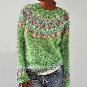 Vibrant Aztec Knit Sweater