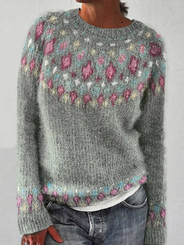 Vibrant Aztec Knit Sweater