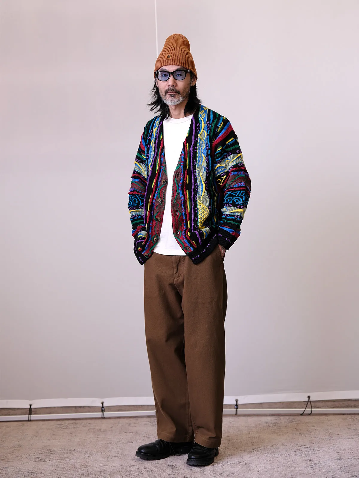 Vibrant Patterned Knit Cardigan