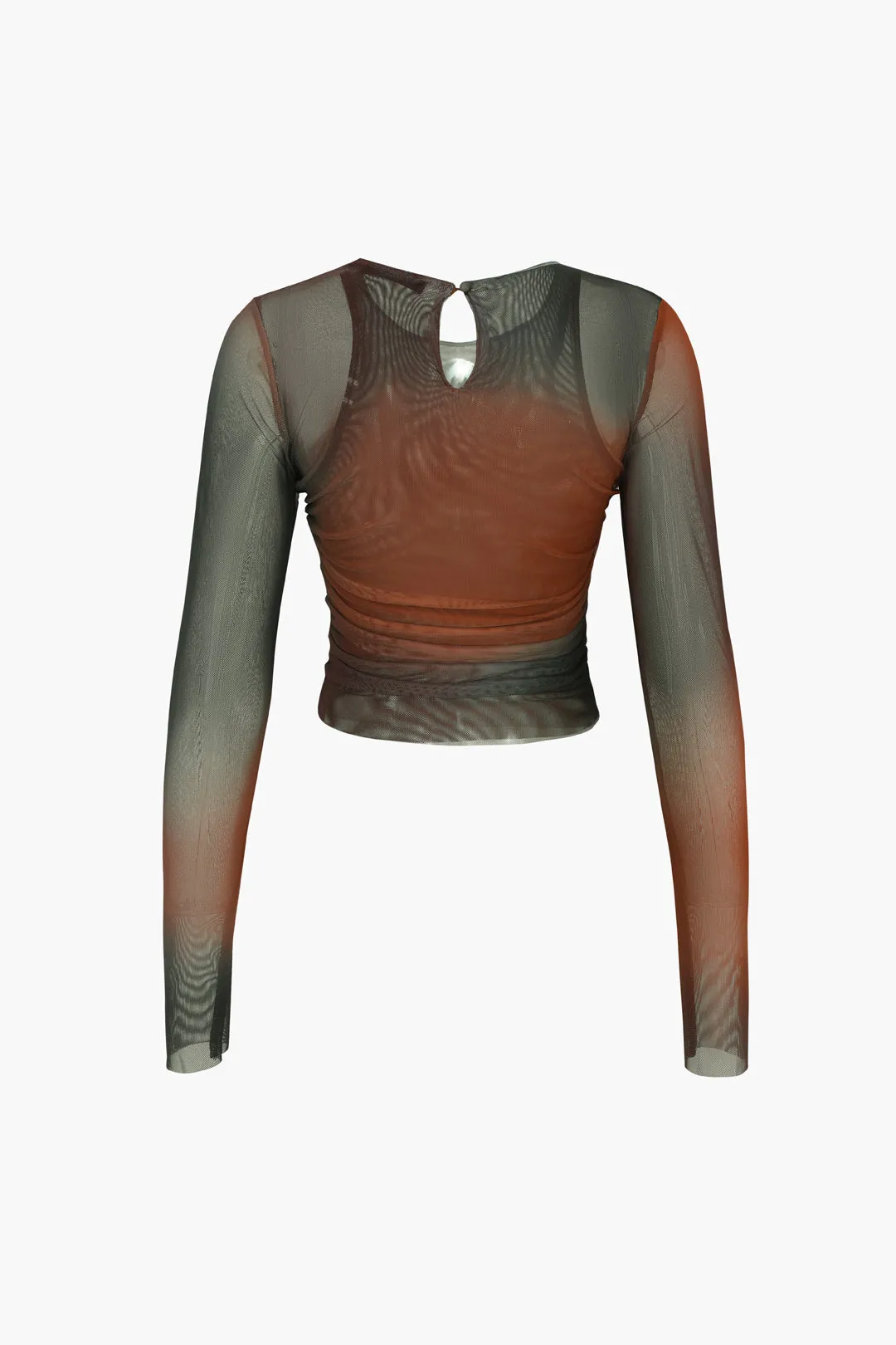 Violeta - Chic Sheer Tie Dye Woman's Long Sleeve Top