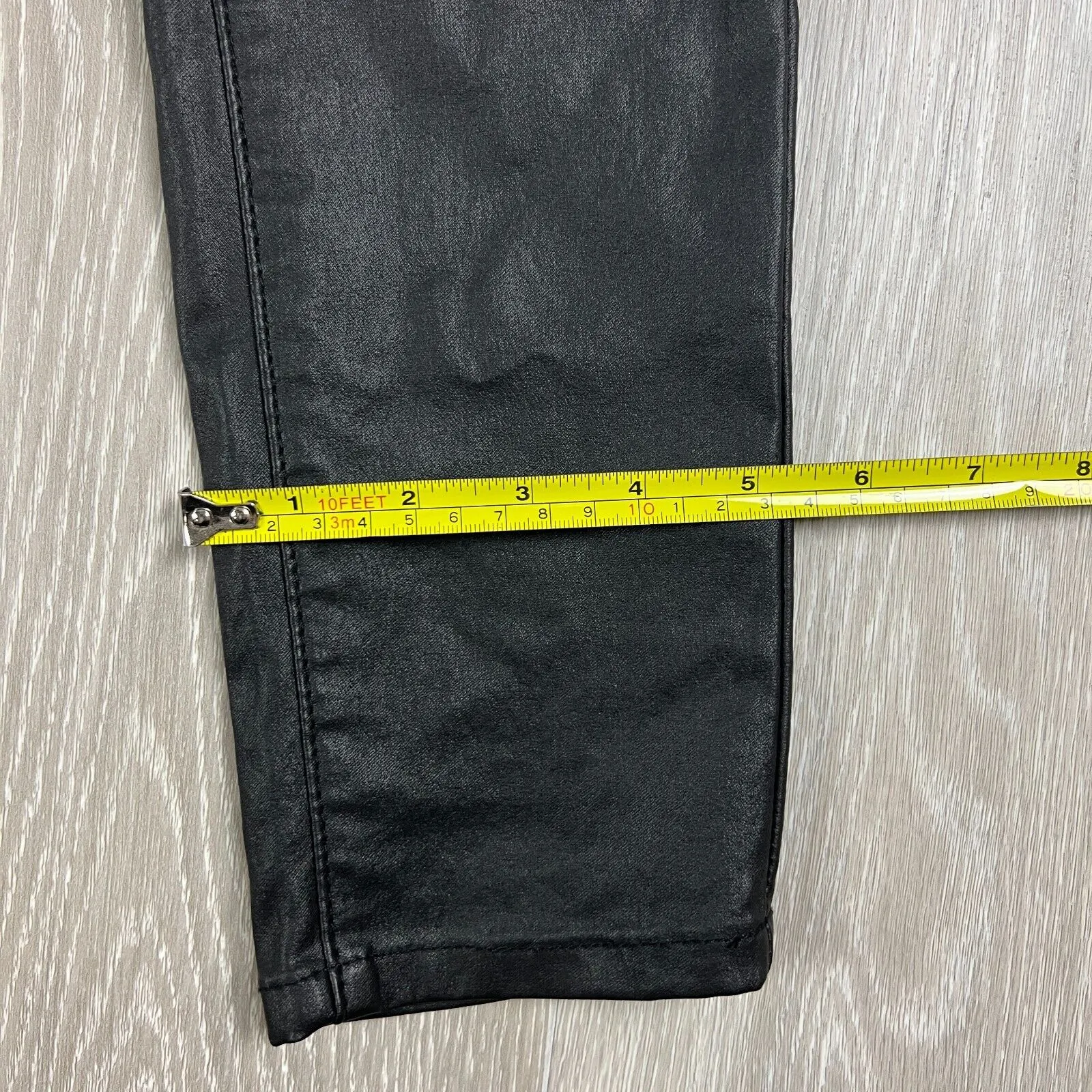 Wakee Denim Womens Black Faux Leather Pants Size 6 (New)