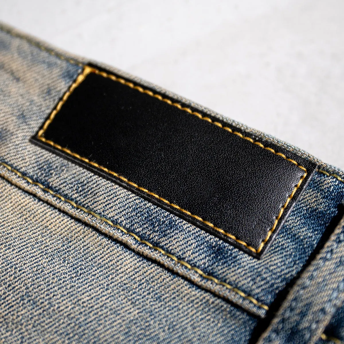 Washed Baggy Bootcut Jeans