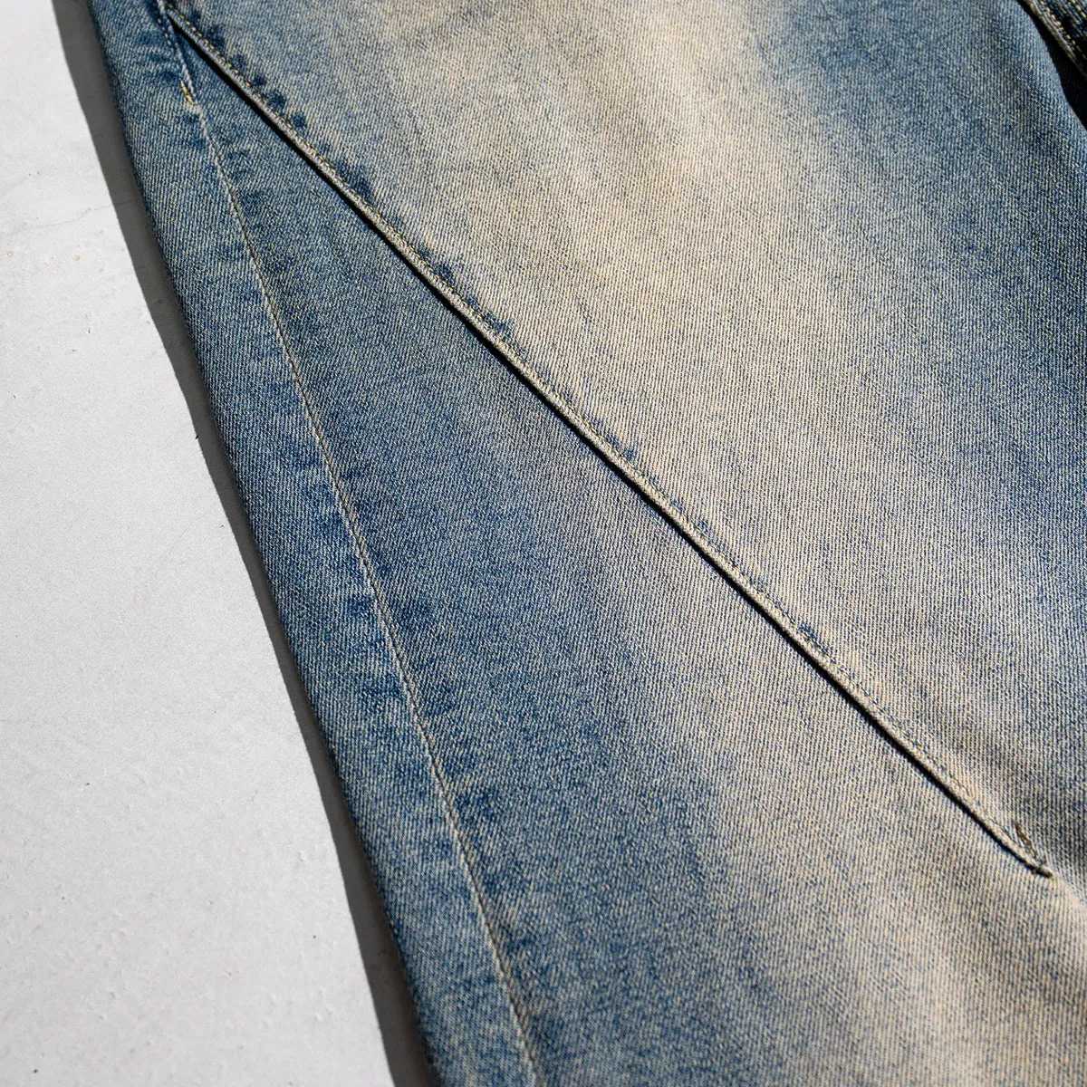 Washed Baggy Bootcut Jeans