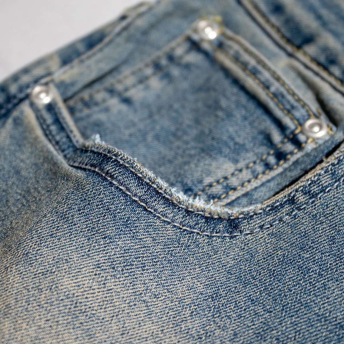 Washed Baggy Bootcut Jeans