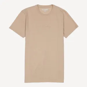 Washed Embroidered Crewneck Tee - Doeskin / Trustworthy