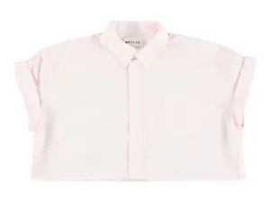 WEEKEND PRISMA CROPPED OVERSIZED SHIRT - ROSE