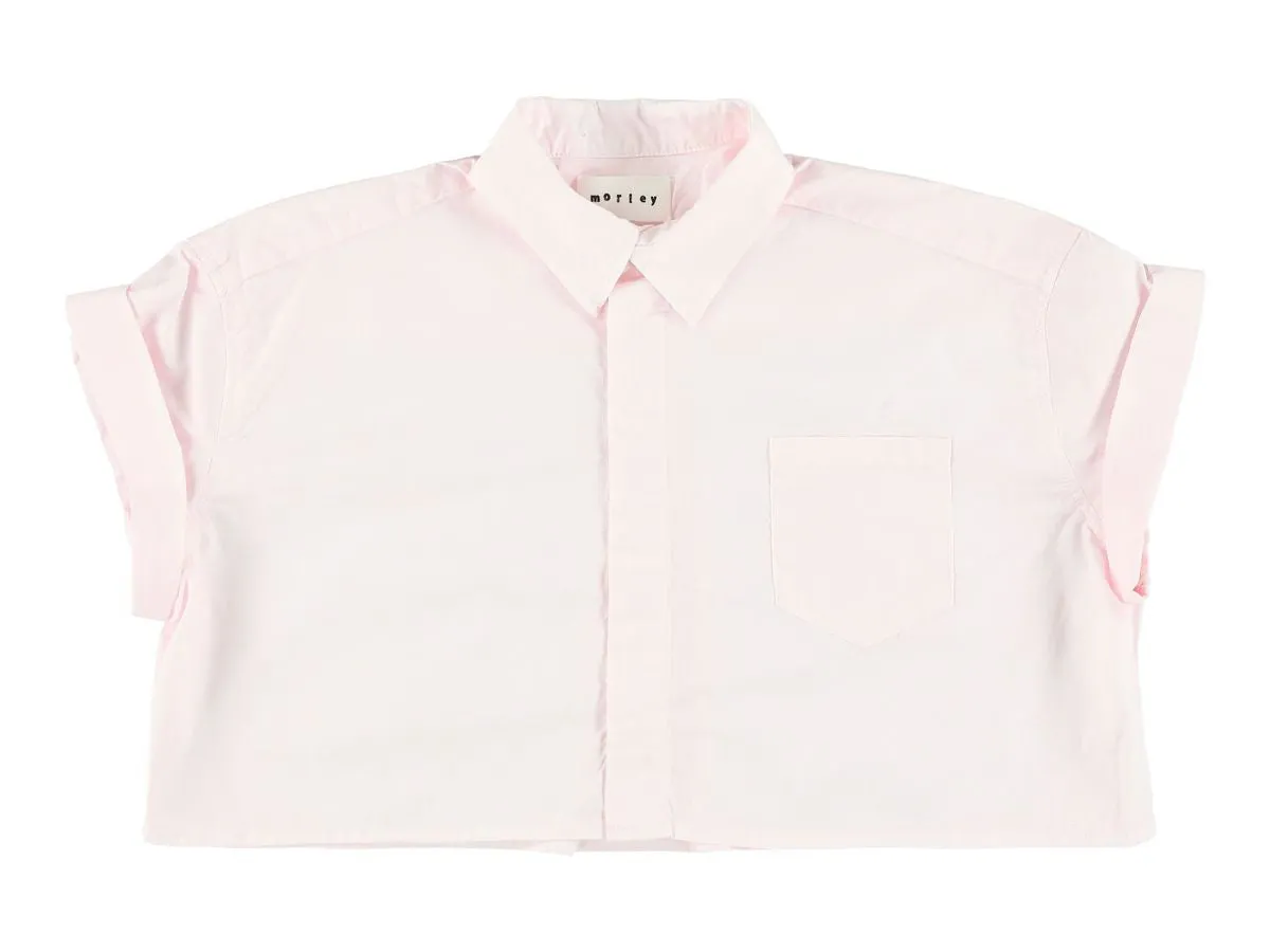 WEEKEND PRISMA CROPPED OVERSIZED SHIRT - ROSE