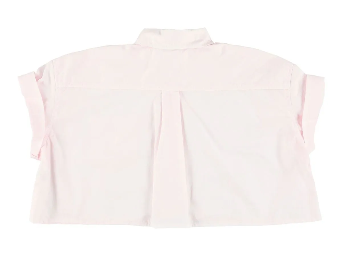 WEEKEND PRISMA CROPPED OVERSIZED SHIRT - ROSE