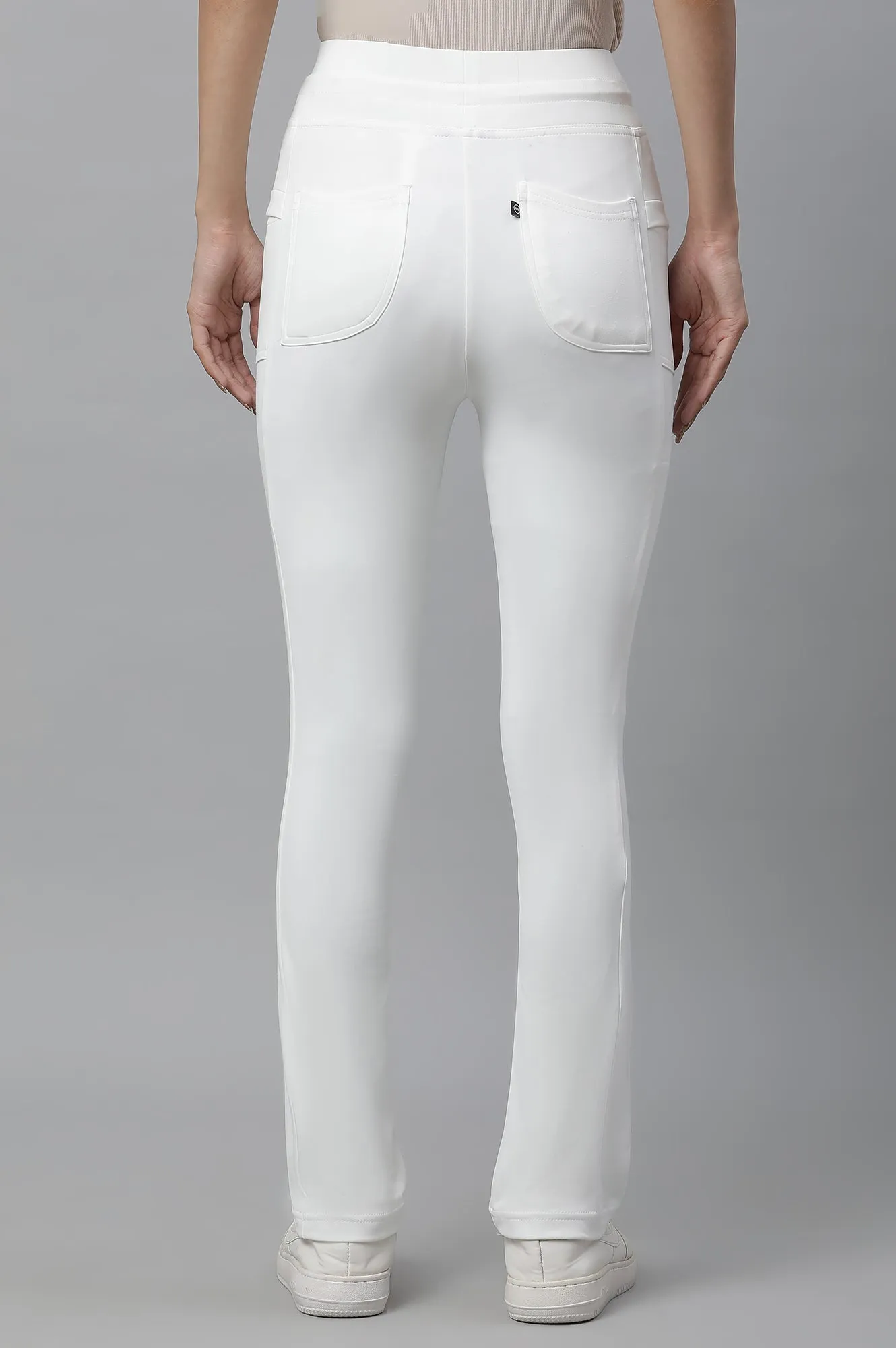 White Athleisure Style Pants