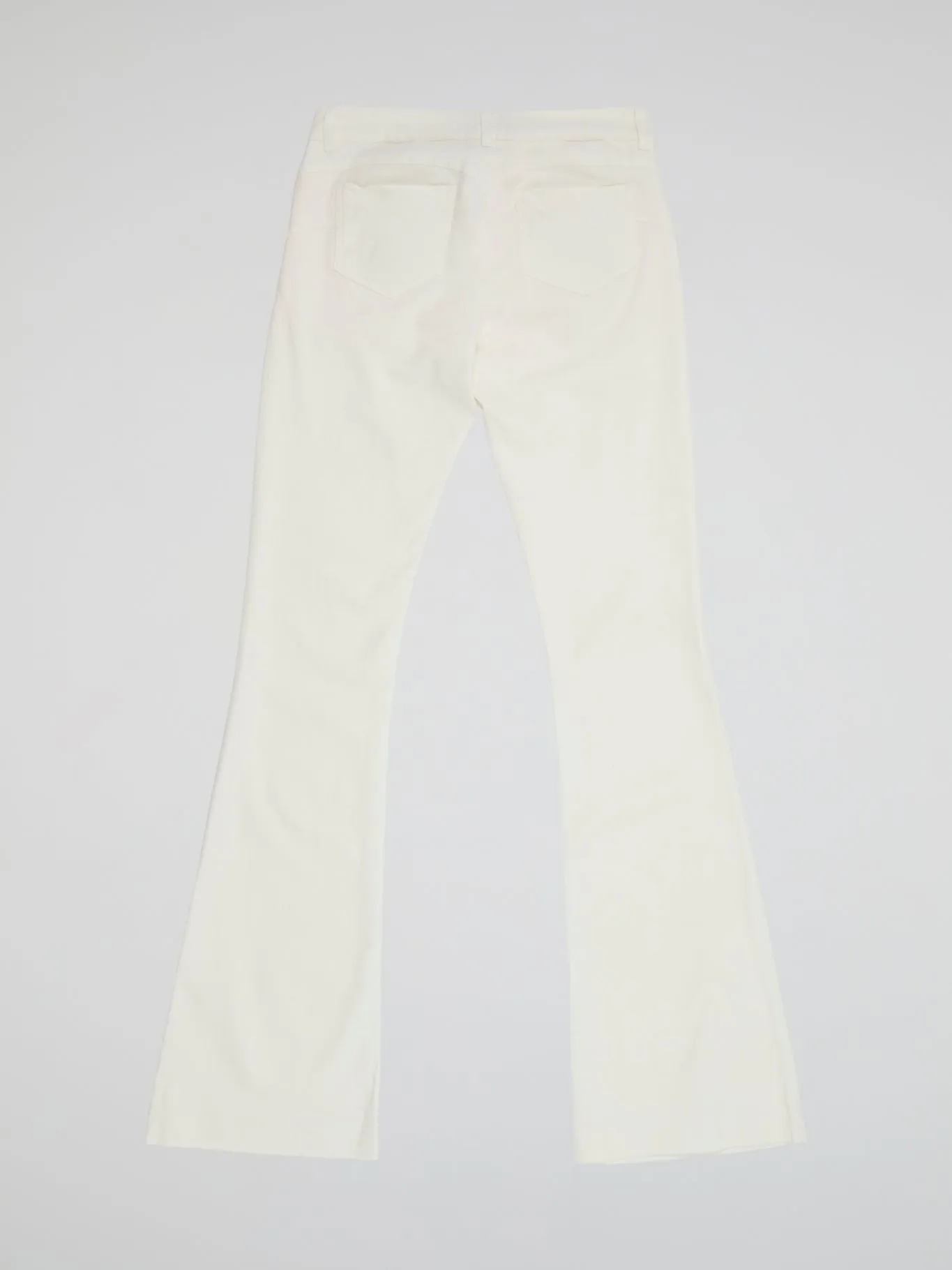 White Flared trousers