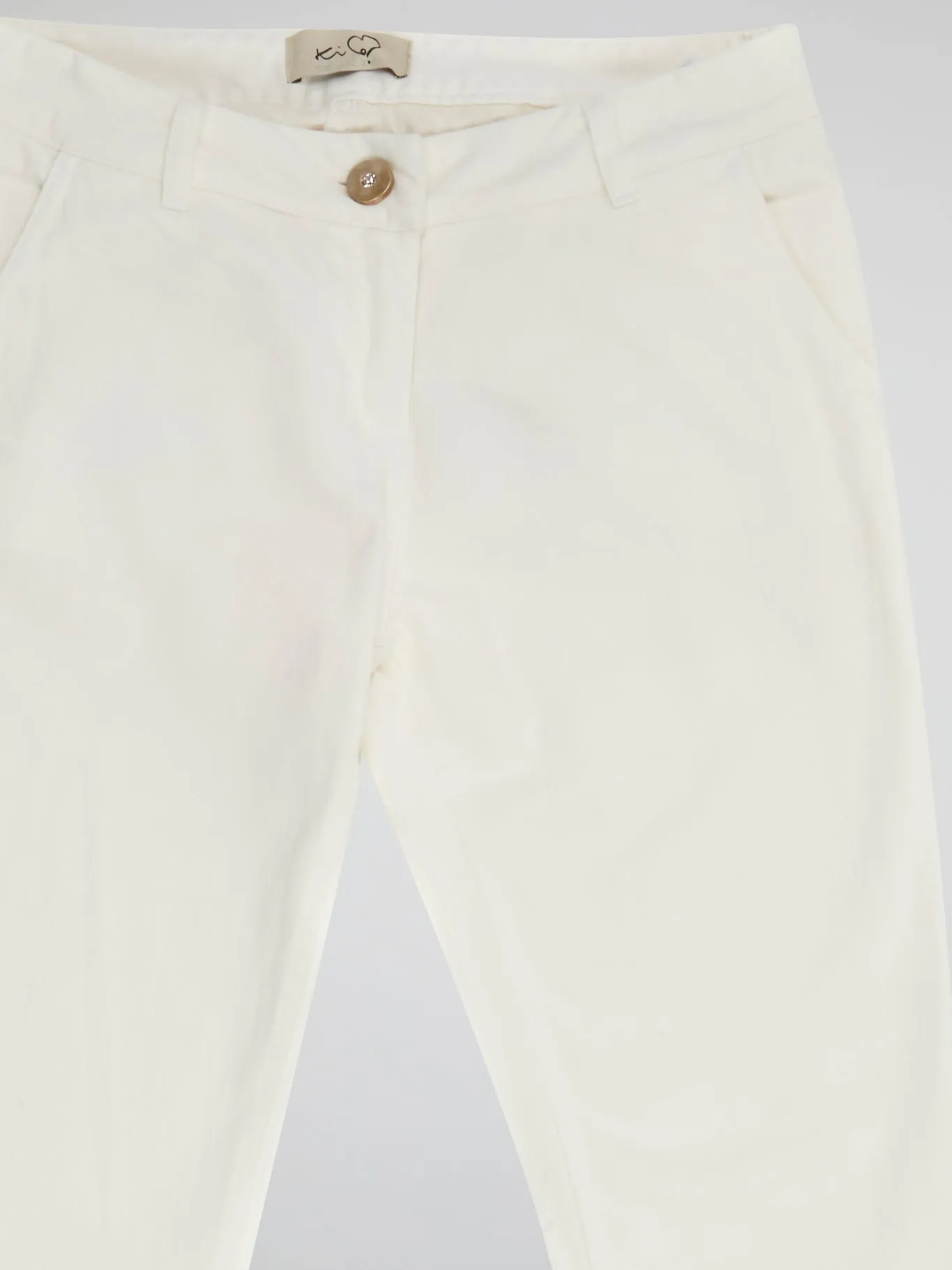 White Flared trousers