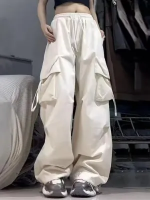 White Oversized Pocket White Cargo