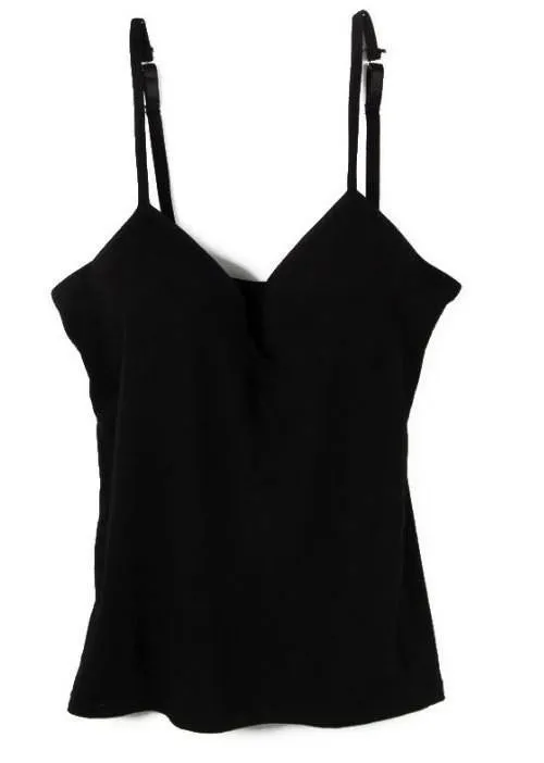 Women Built In Bra Tank Tops Bra Cozy Healthy Modal Solid