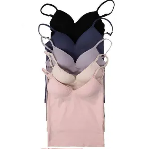Women Built In Bra Tank Tops Bra Cozy Healthy Modal Solid