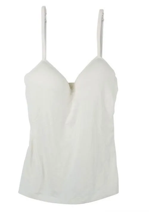 Women Built In Bra Tank Tops Bra Cozy Healthy Modal Solid