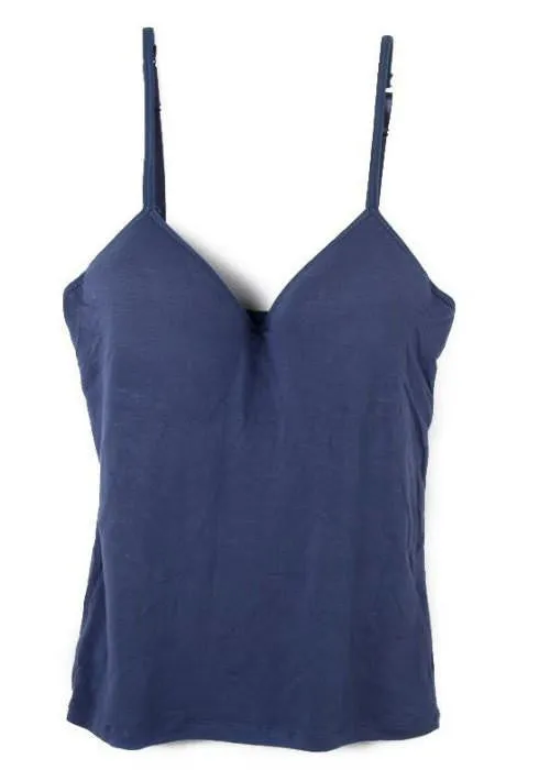 Women Built In Bra Tank Tops Bra Cozy Healthy Modal Solid