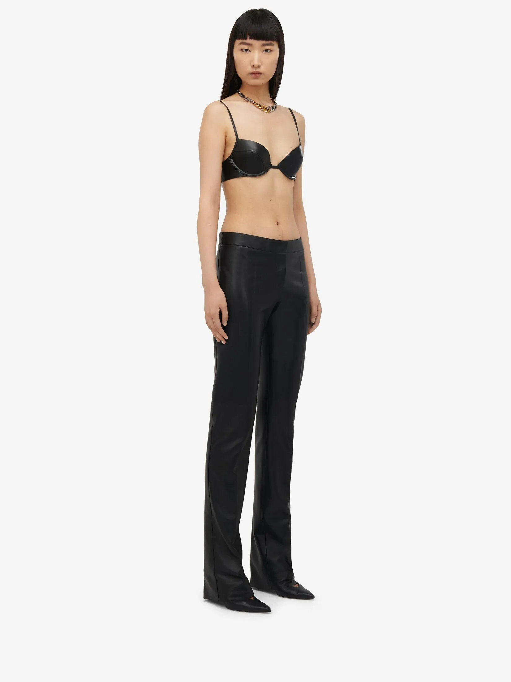 Women's Cigarette Trousers in Black