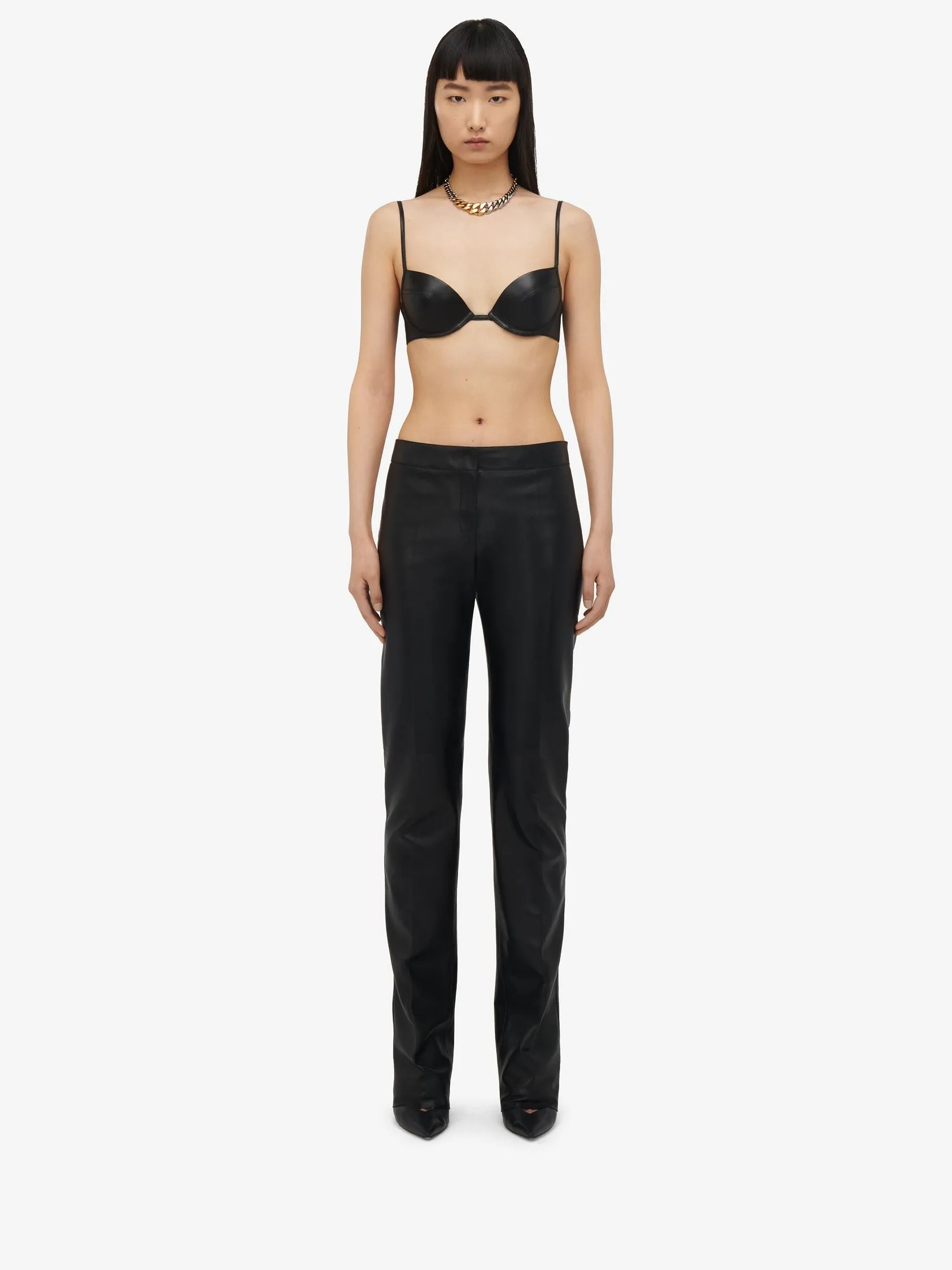 Women's Cigarette Trousers in Black