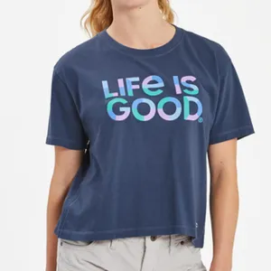 Women's LIG Colorblock Stack Boxy Crusher - Darkest Blue - 77669