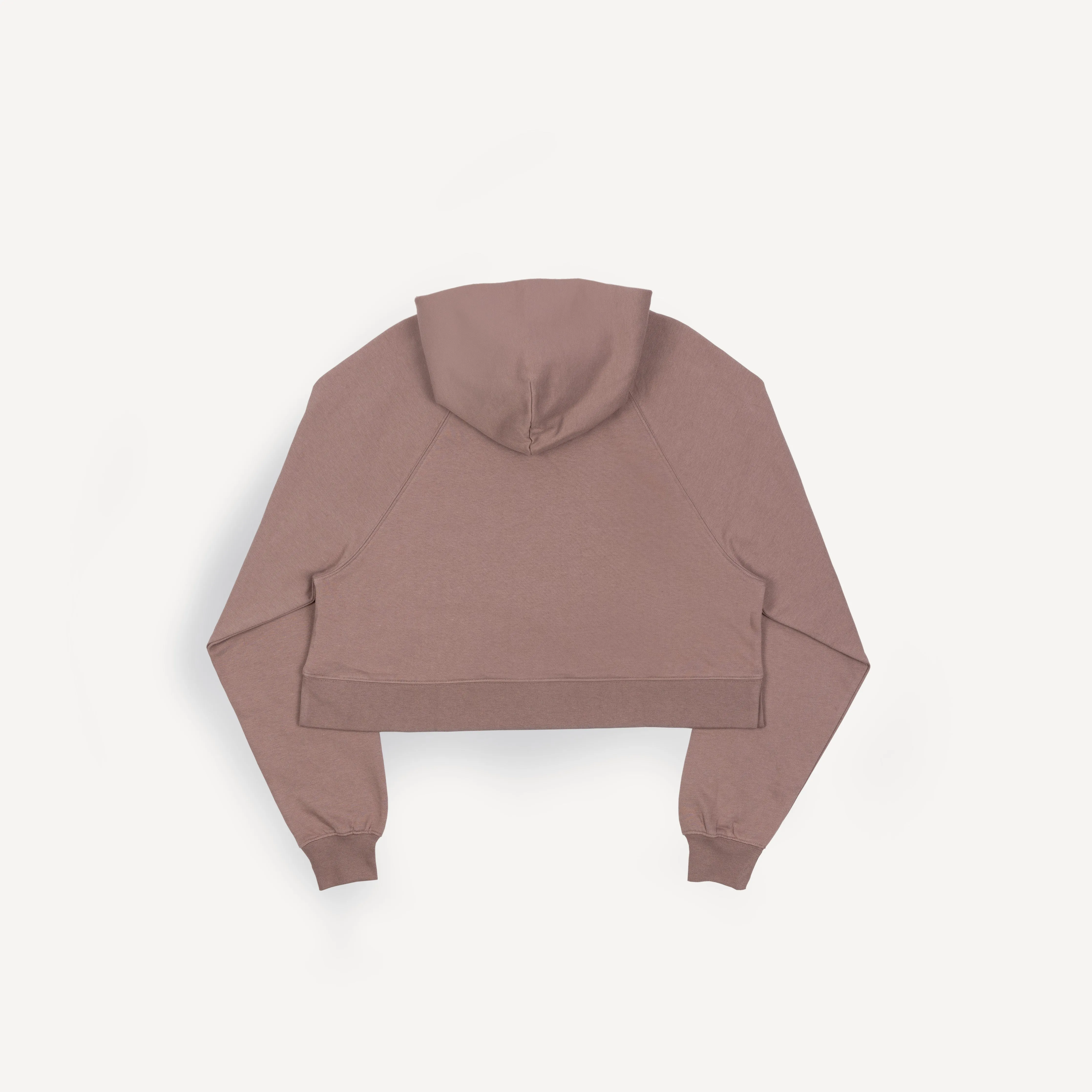 Womens Oversized Raglan Fleece Cropped Hoodie - Antler