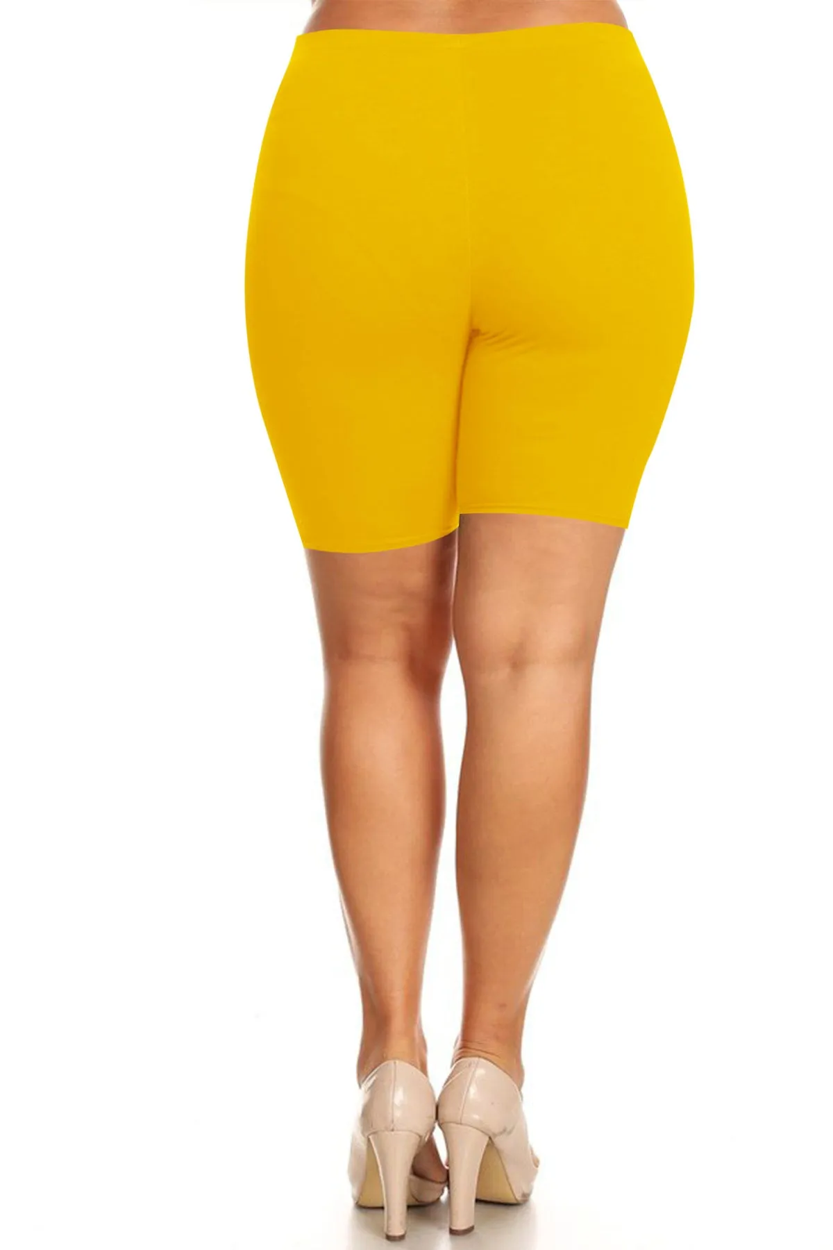Women's Plus Size High Waist Biker Shorts Pants