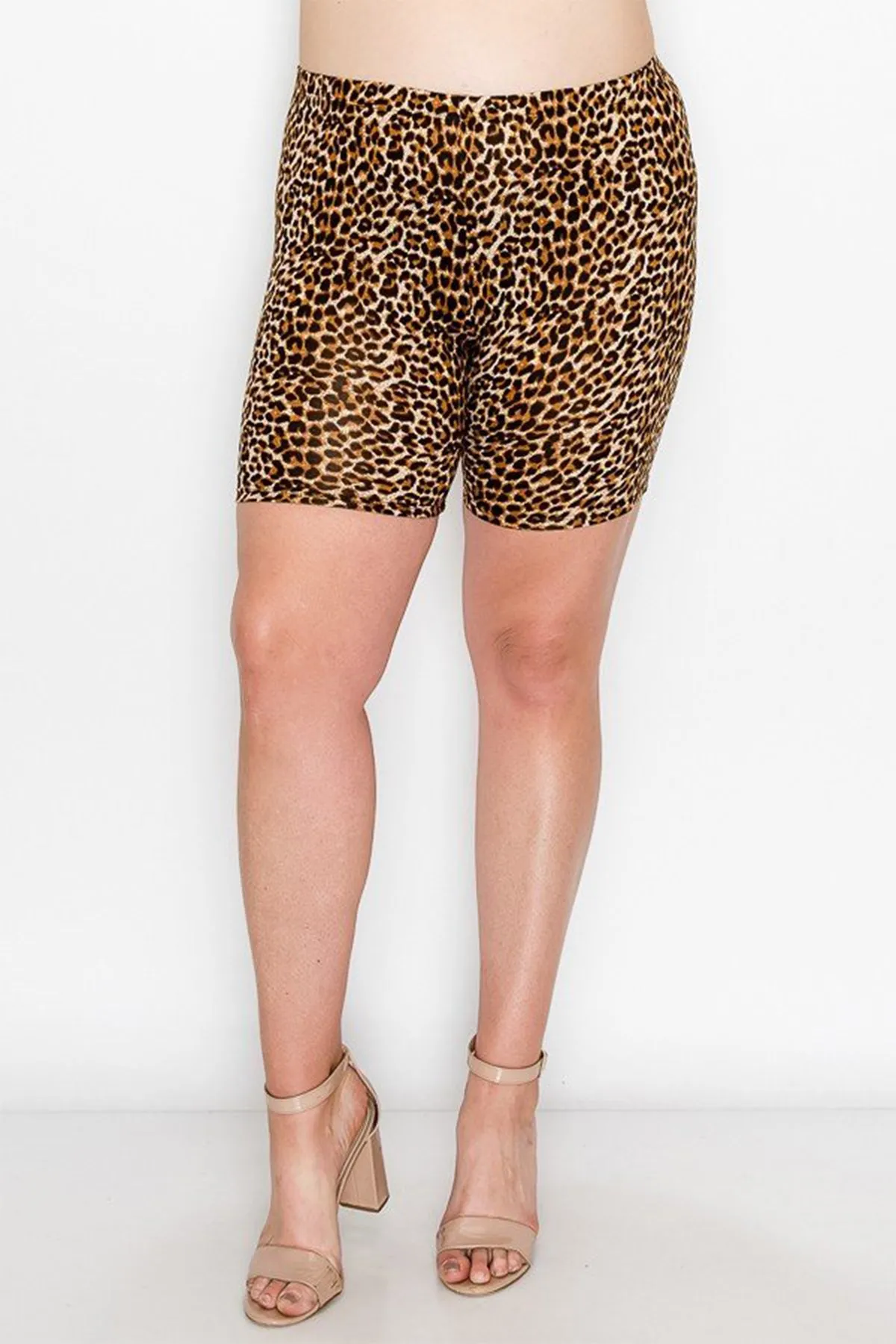 Women's Plus Size High Waist Biker Shorts Pants