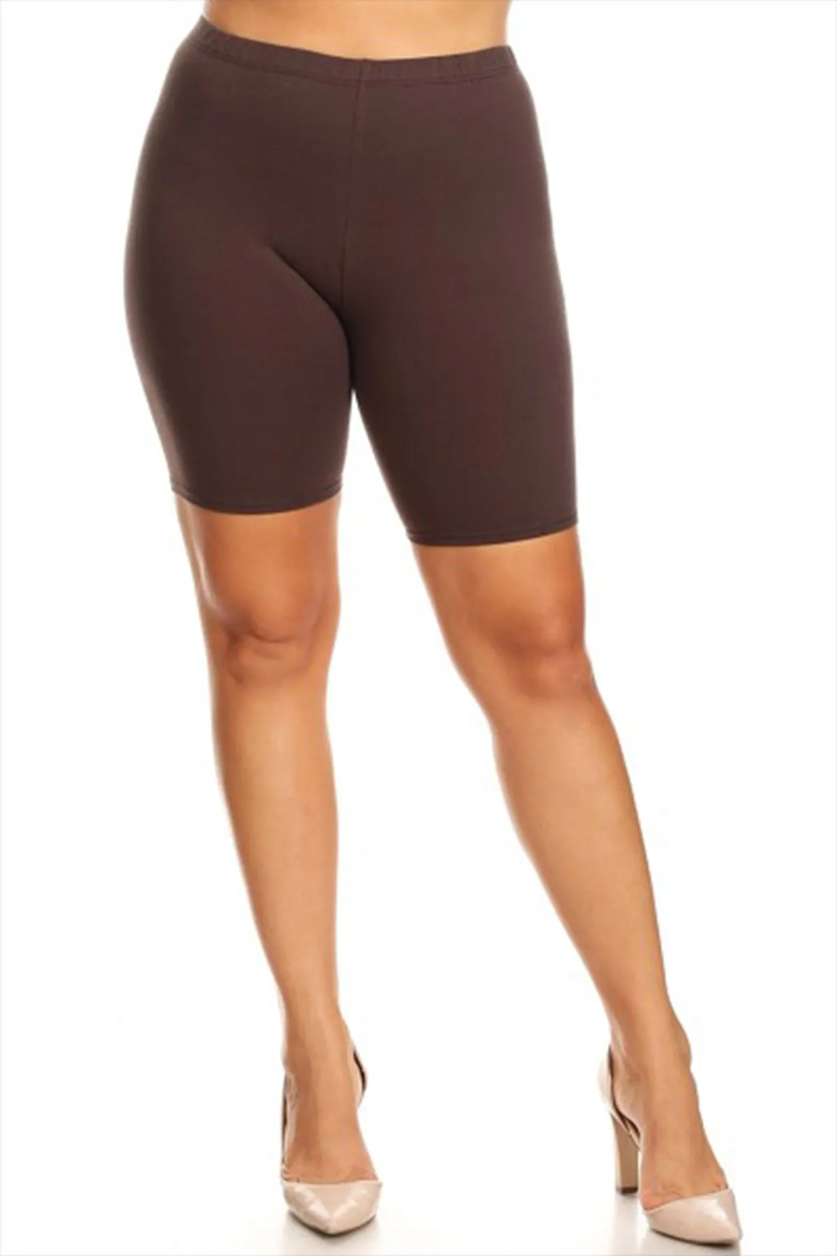 Women's Plus Size High Waist Biker Shorts Pants