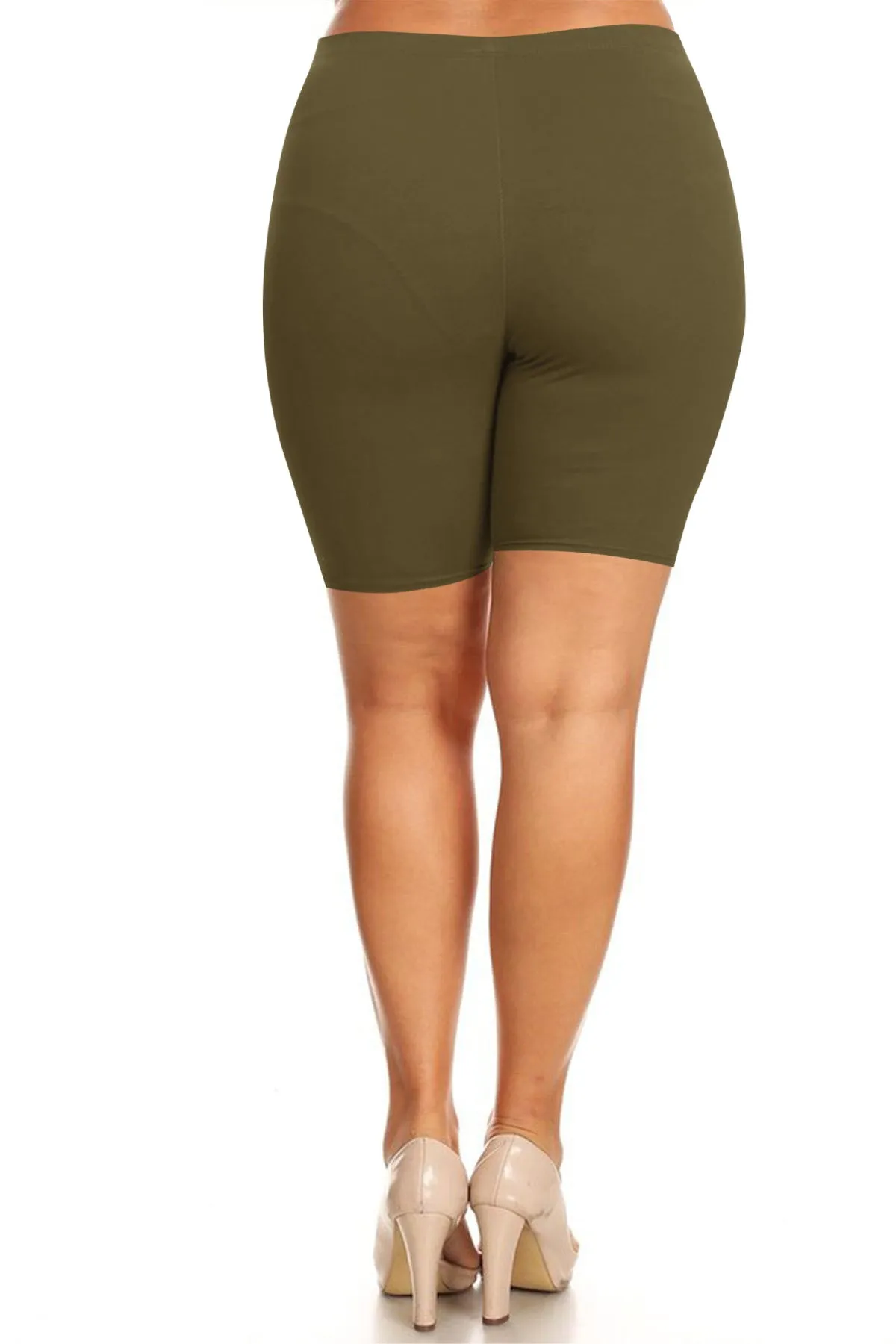 Women's Plus Size High Waist Biker Shorts Pants