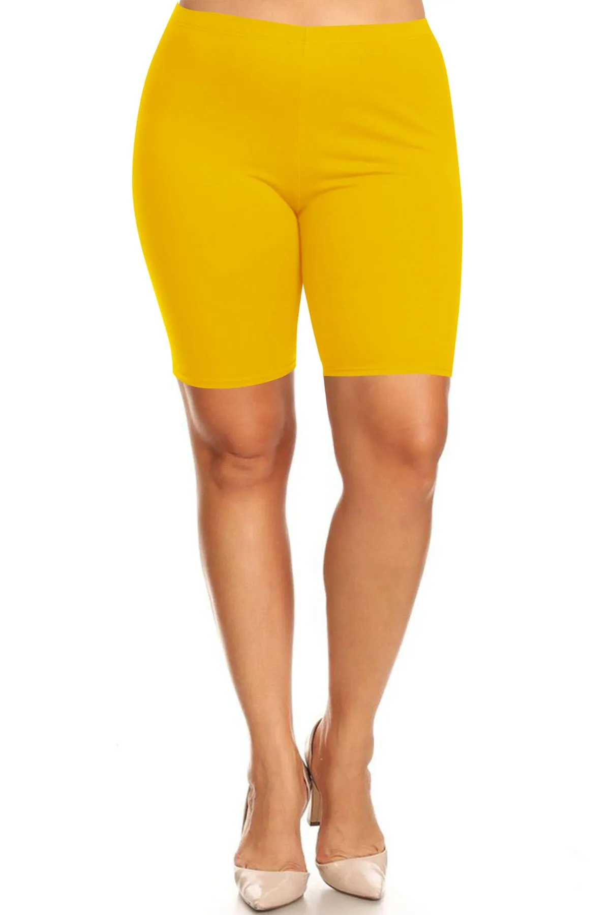 Women's Plus Size High Waist Biker Shorts Pants
