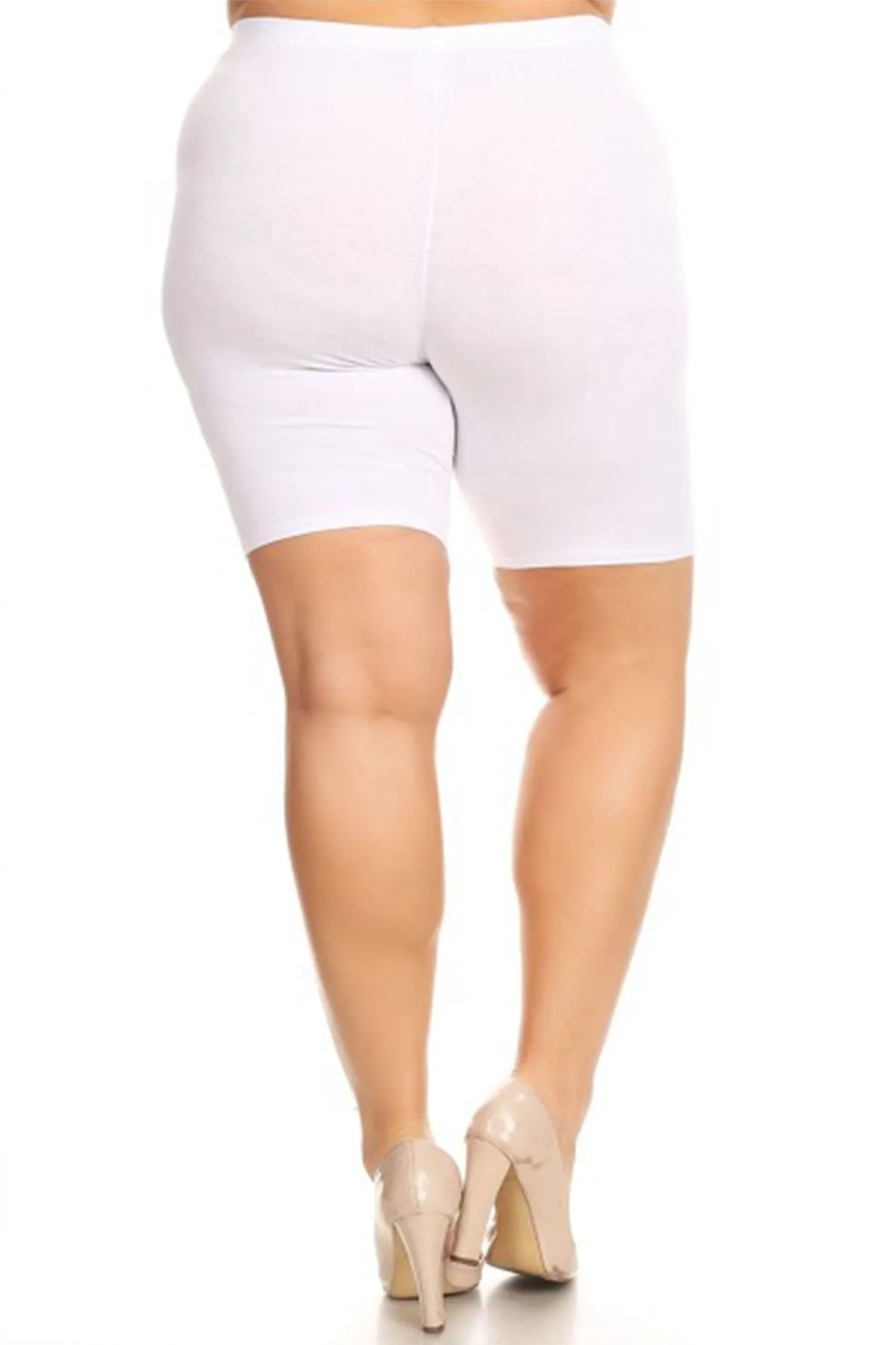 Women's Plus Size High Waist Biker Shorts Pants