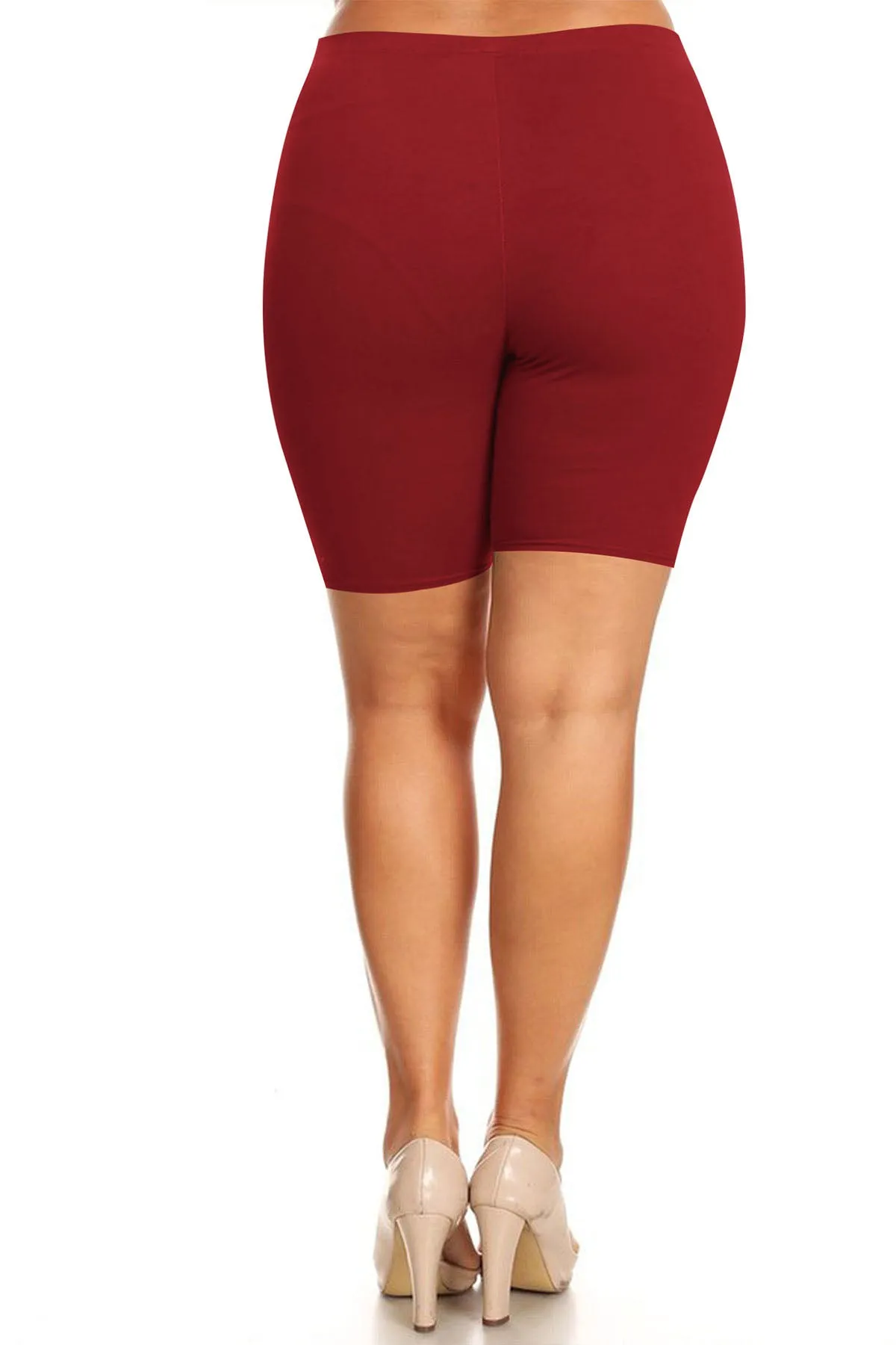 Women's Plus Size High Waist Biker Shorts Pants