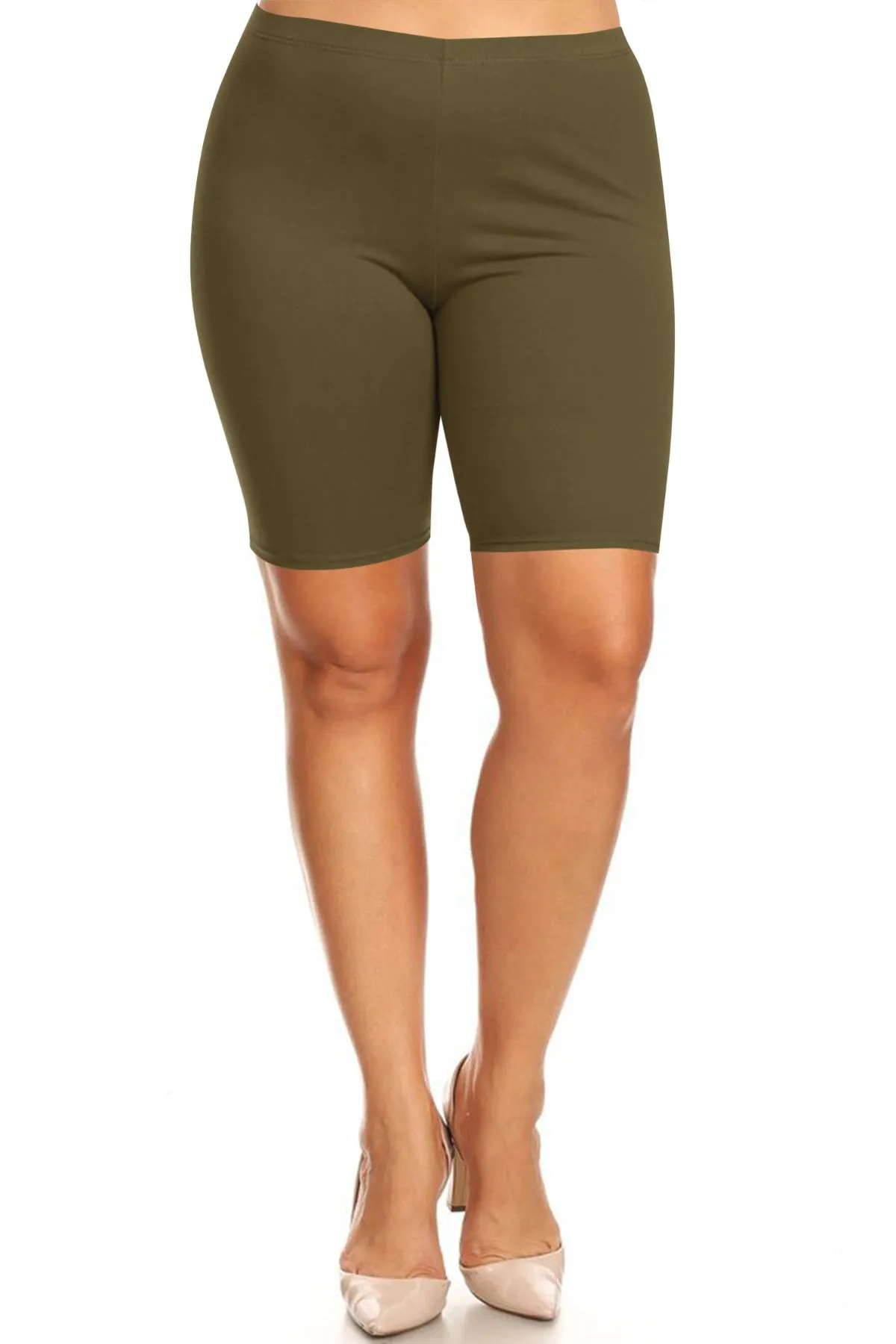 Women's Plus Size High Waist Biker Shorts Pants