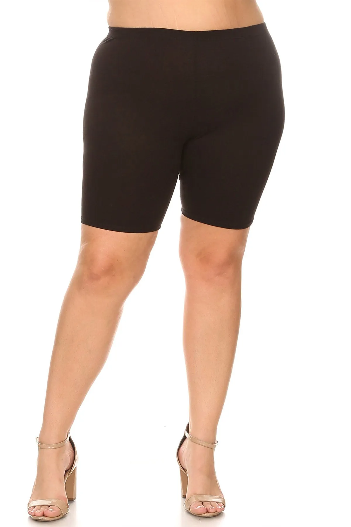 Women's Plus Size High Waist Biker Shorts Pants