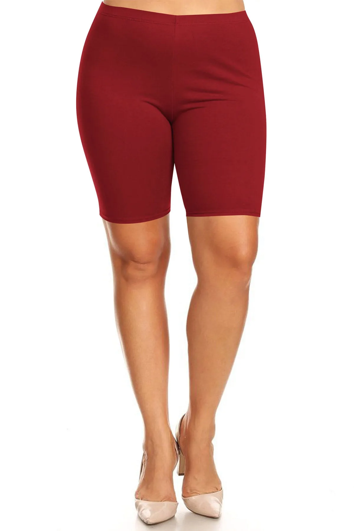 Women's Plus Size High Waist Biker Shorts Pants