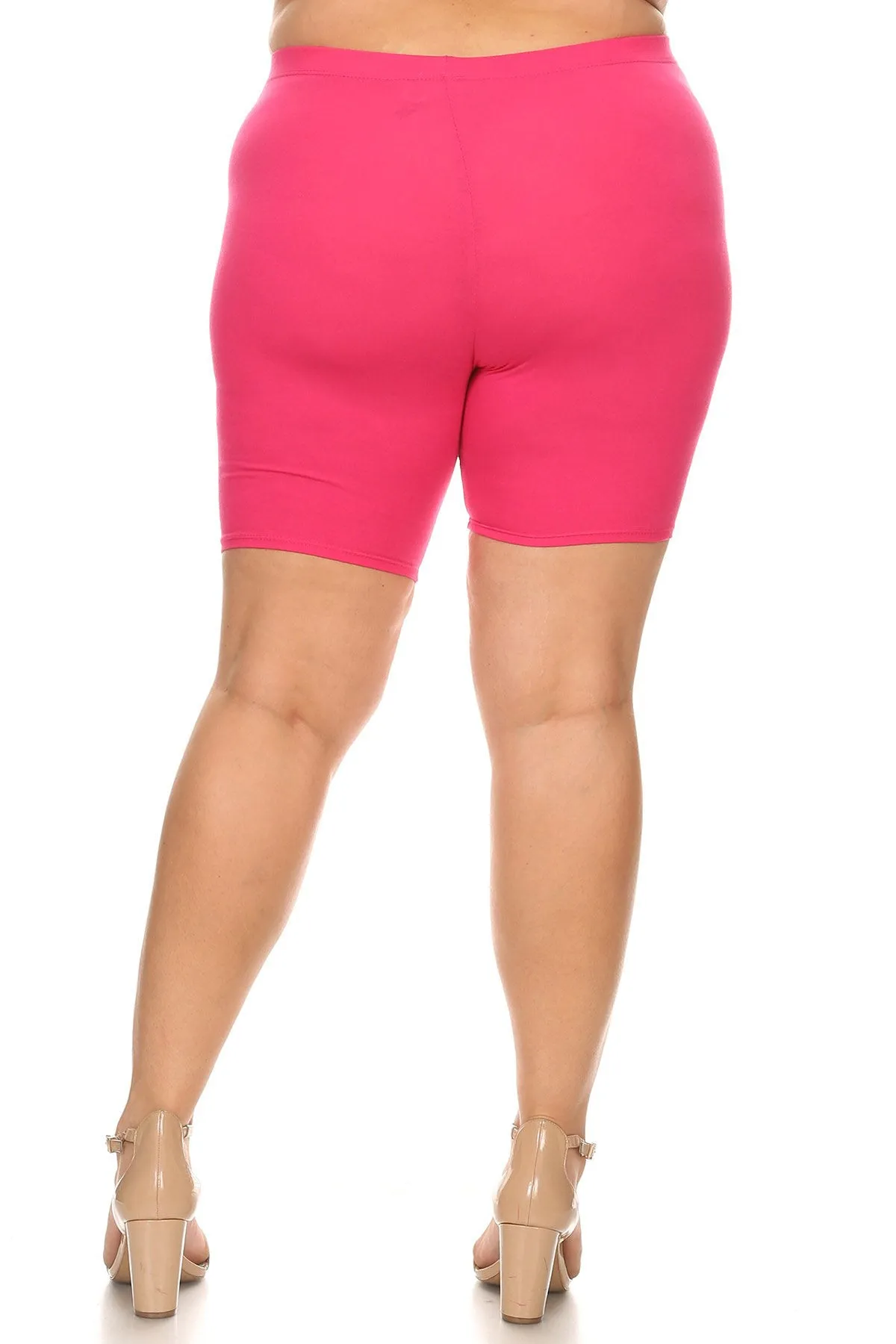 Women's Plus Size High Waist Biker Shorts Pants