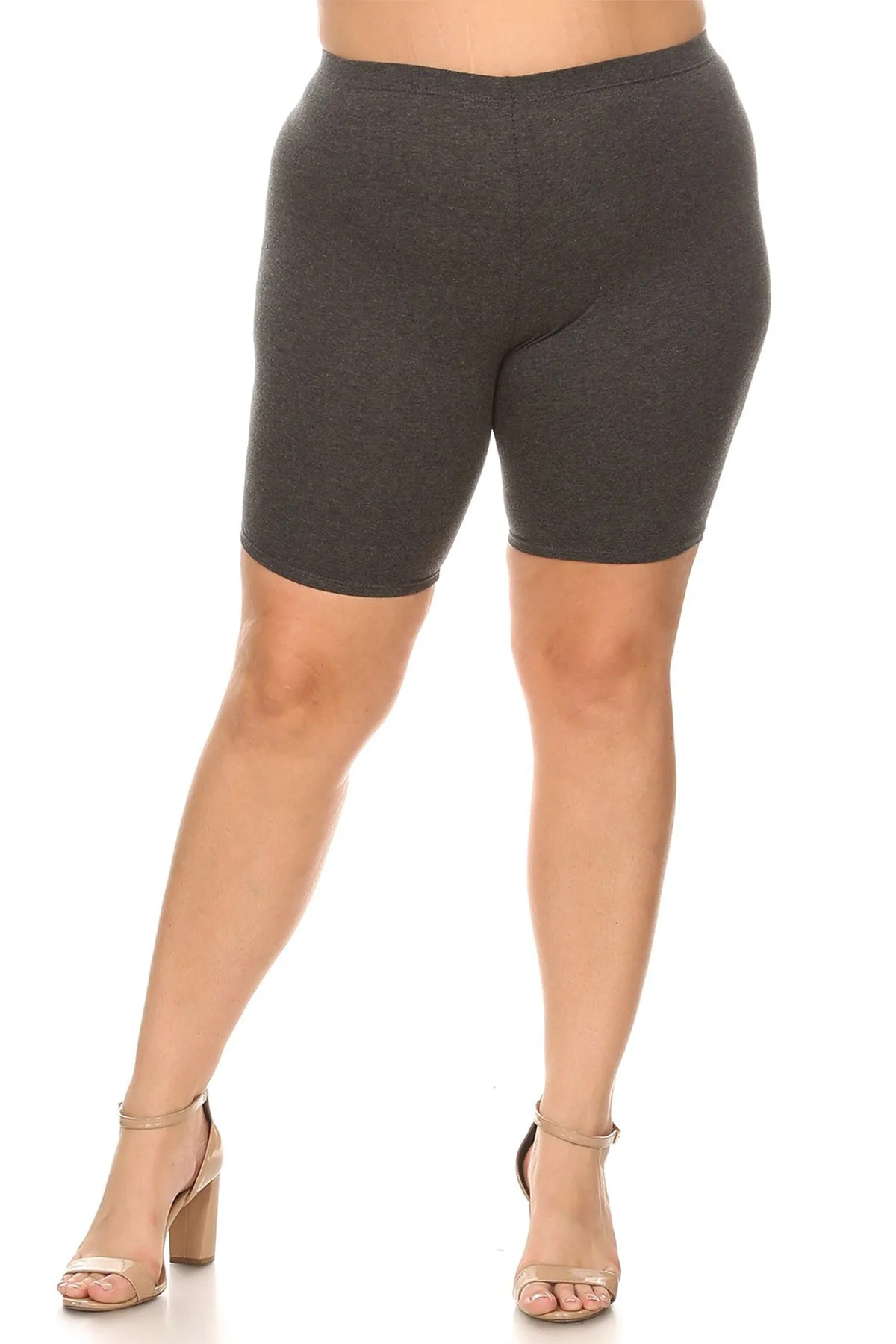 Women's Plus Size High Waist Biker Shorts Pants