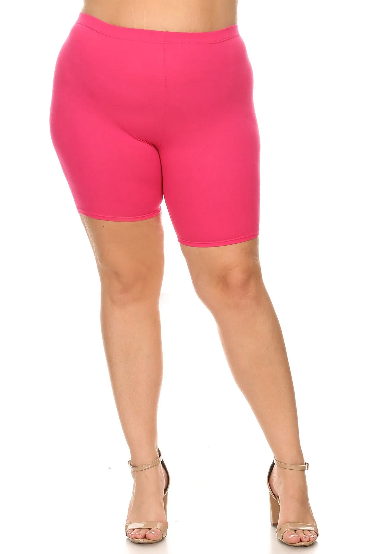 Women's Plus Size High Waist Biker Shorts Pants
