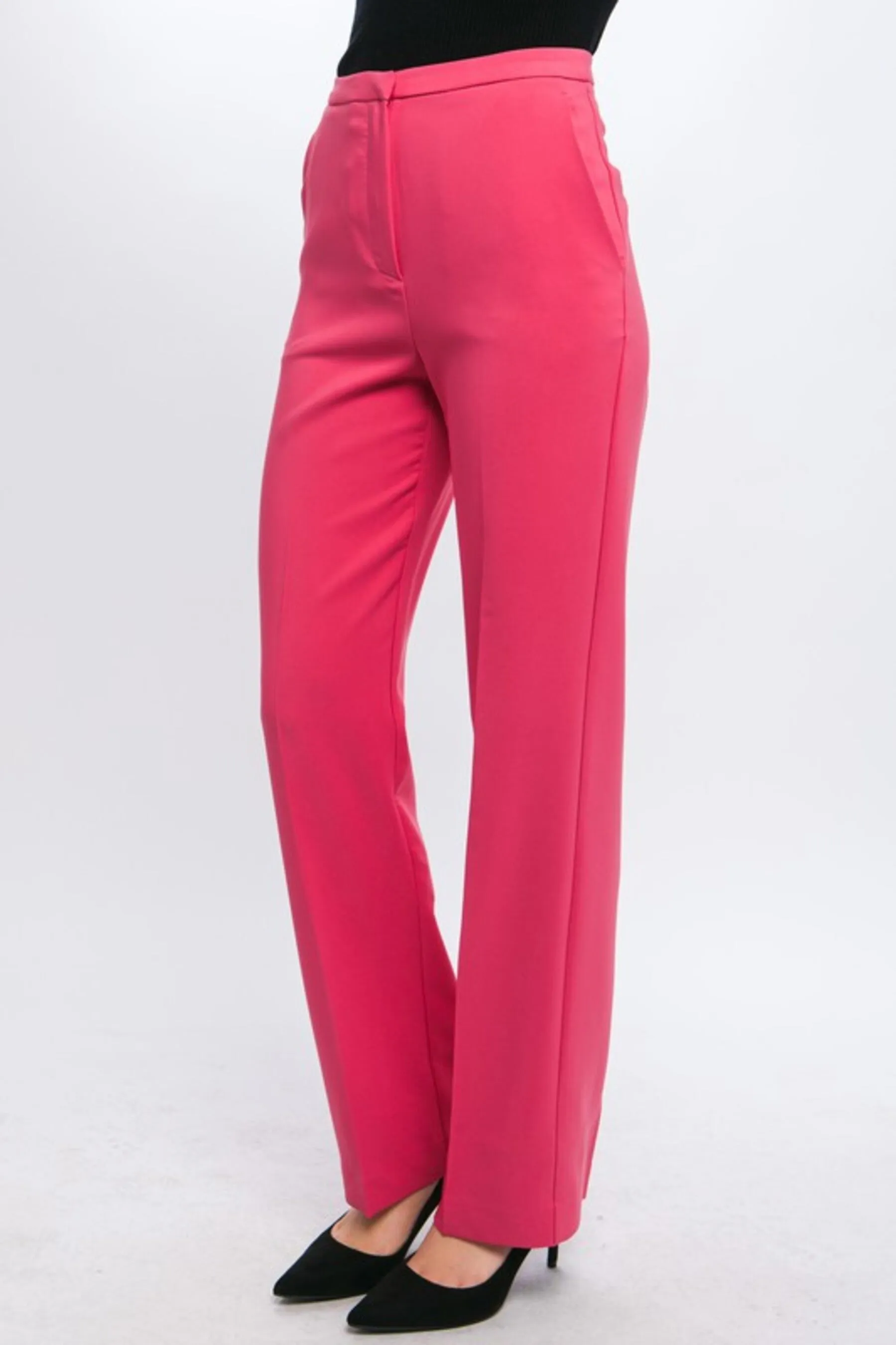Women's Woven Solid Formal Long Pants